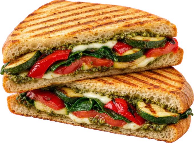 Grilled vegetable panini