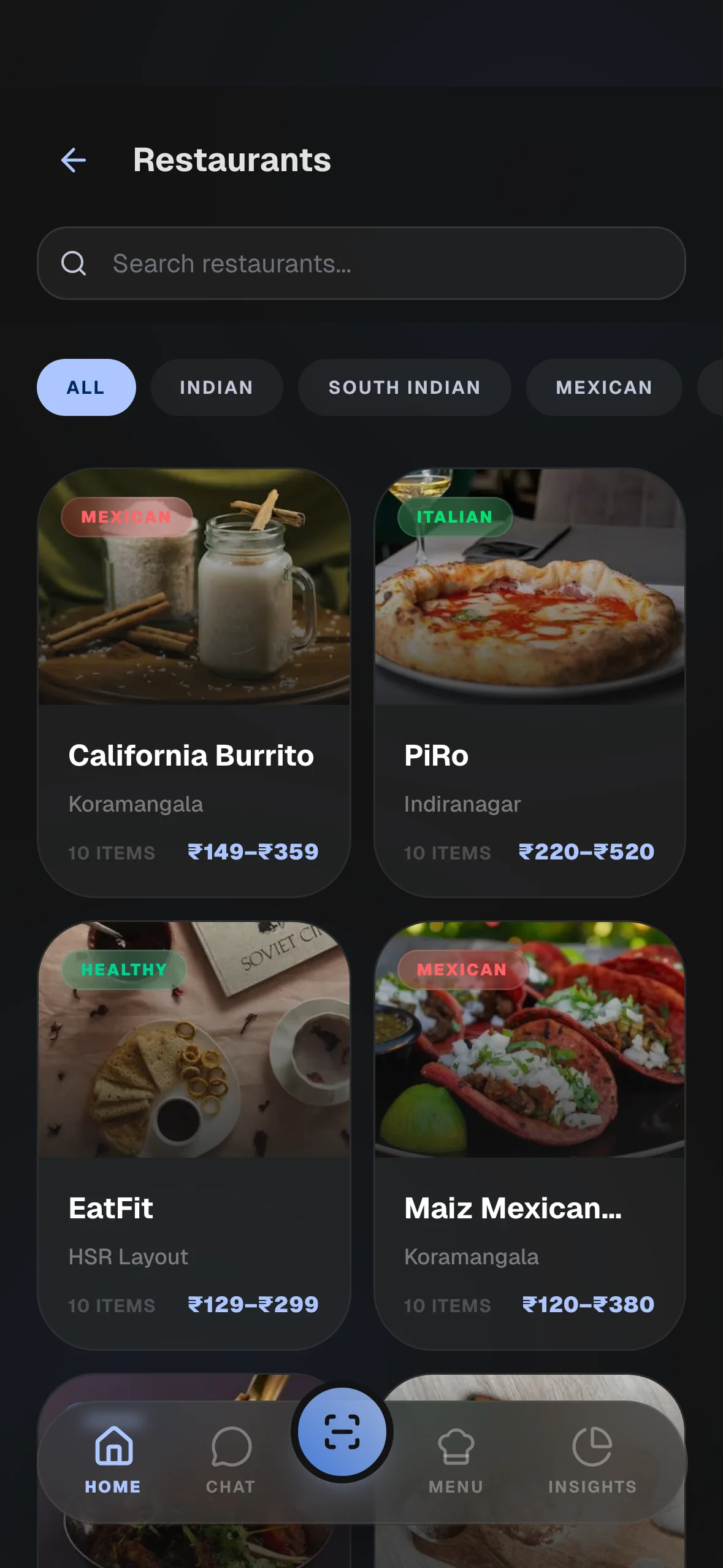 Restaurants browse